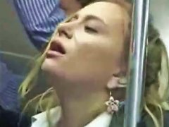 H2porn Cute Blond Business Woman Fingered To Orgasmus On Public Bus